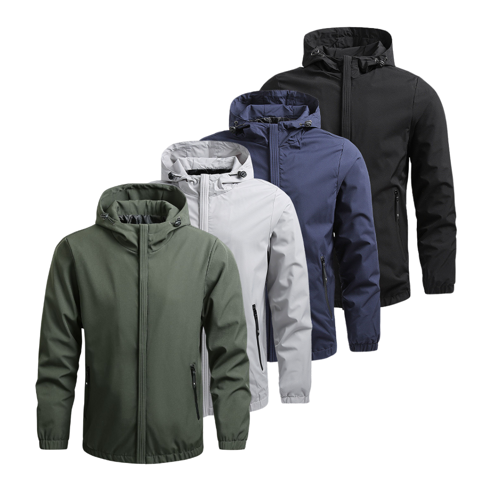 Elegante chaqueta cortaviento