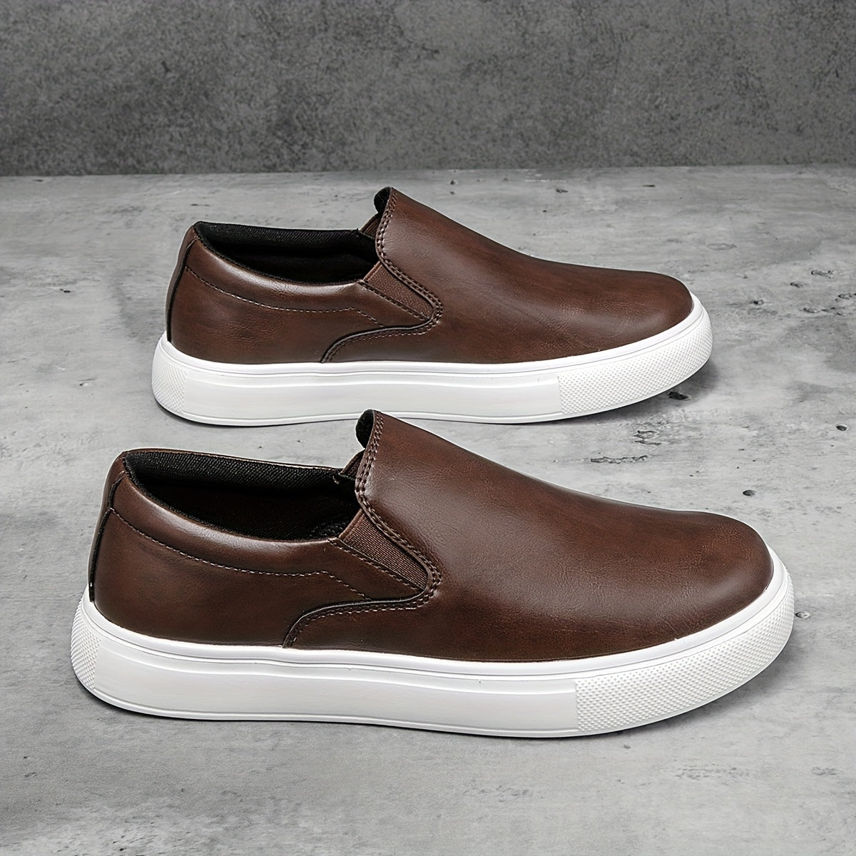 Zapatos casuales de cuero sin cordones