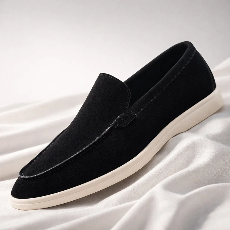 Elegantes mocasines de ante