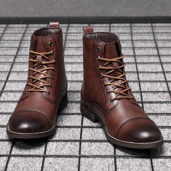 Elegantes botas de piel