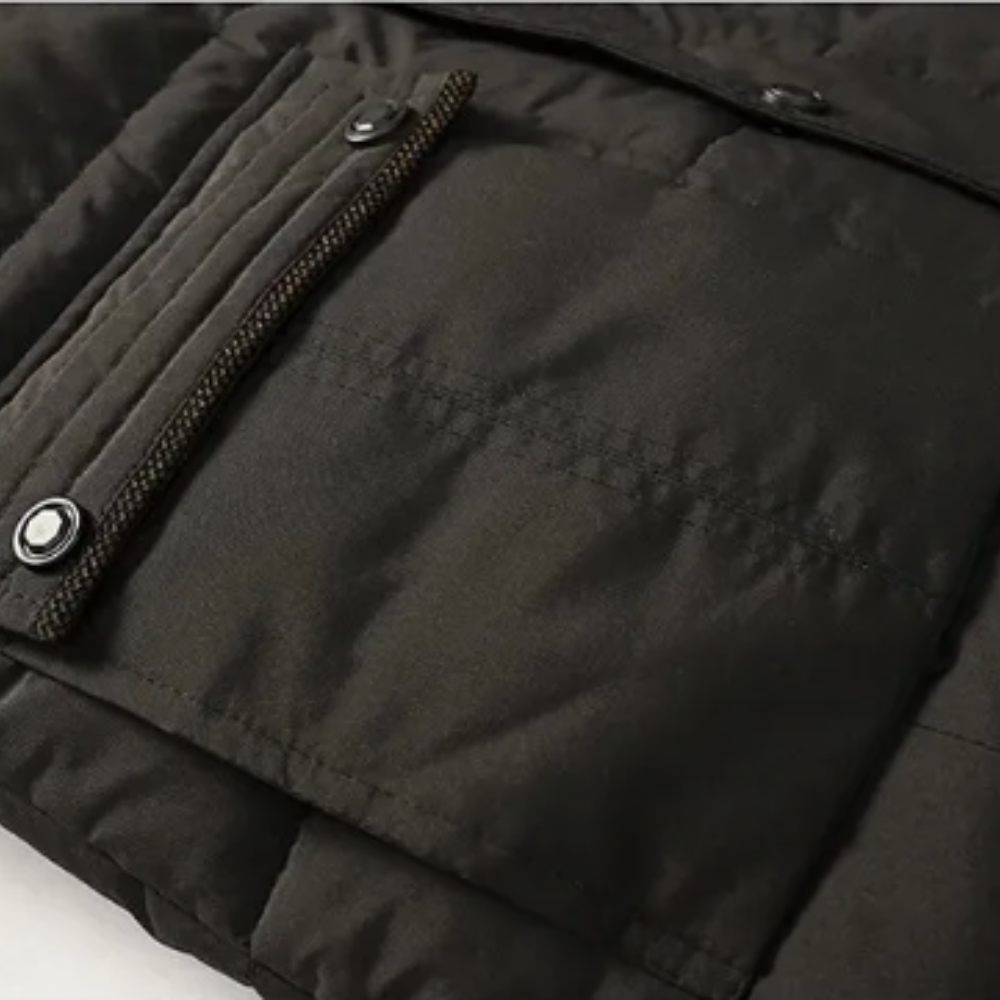 Elegante chaqueta de invierno de forro polar acolchado