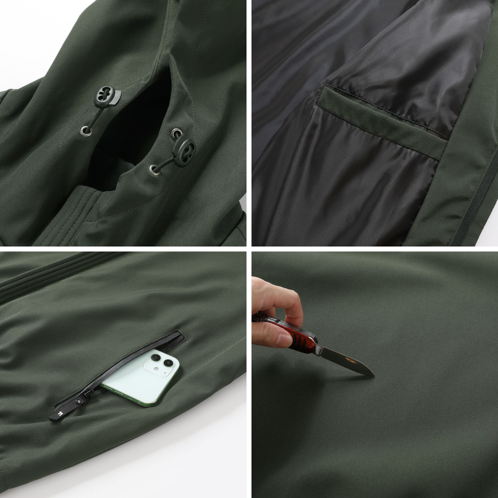 Elegante chaqueta cortaviento