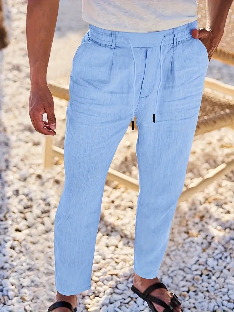 Elegantes pantalones de lino