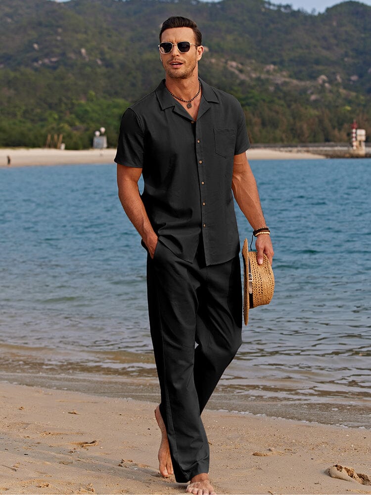Elegante conjunto de verano de lino