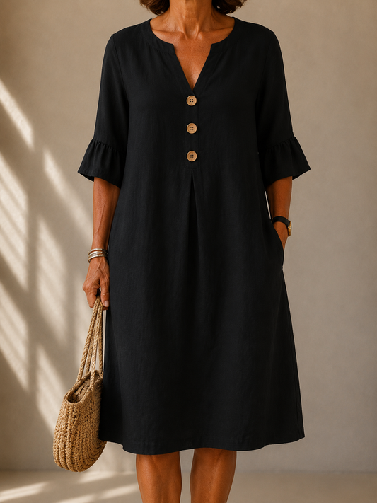 Silvia™ | Vestido de Botones