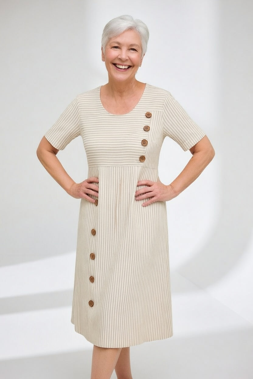 Linéora™ — Vestido de rayas fluido con encanto veraniego