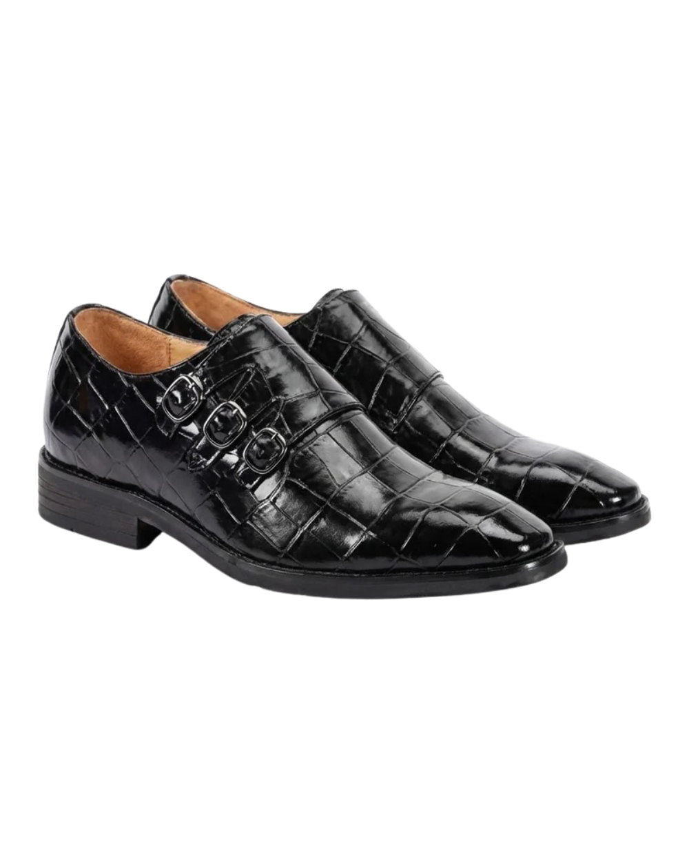 Zapatos elegantes de cuero con hebilla
