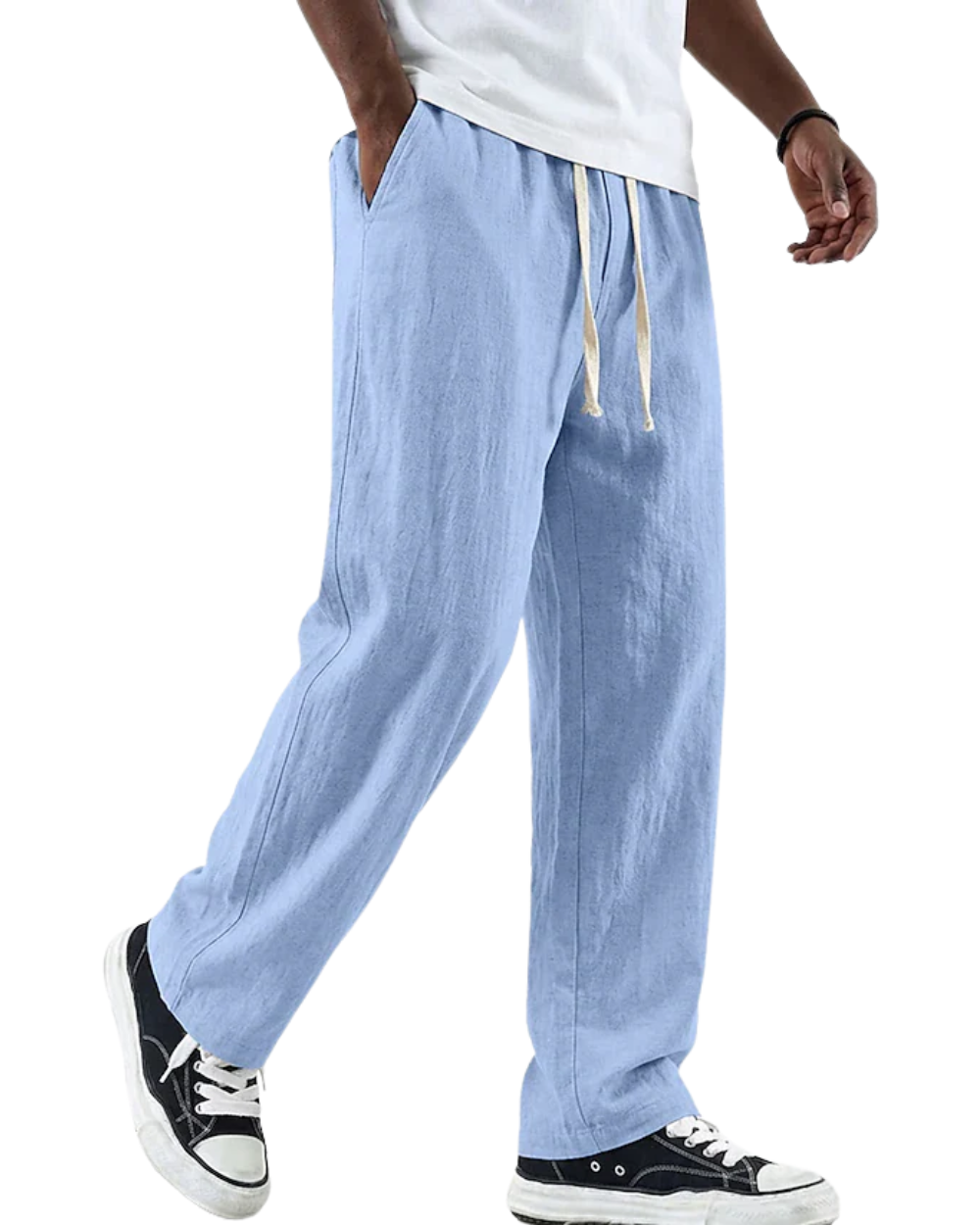 Elegantes pantalones de lino