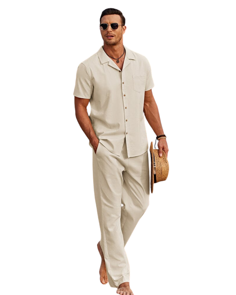 Elegante conjunto de verano de lino