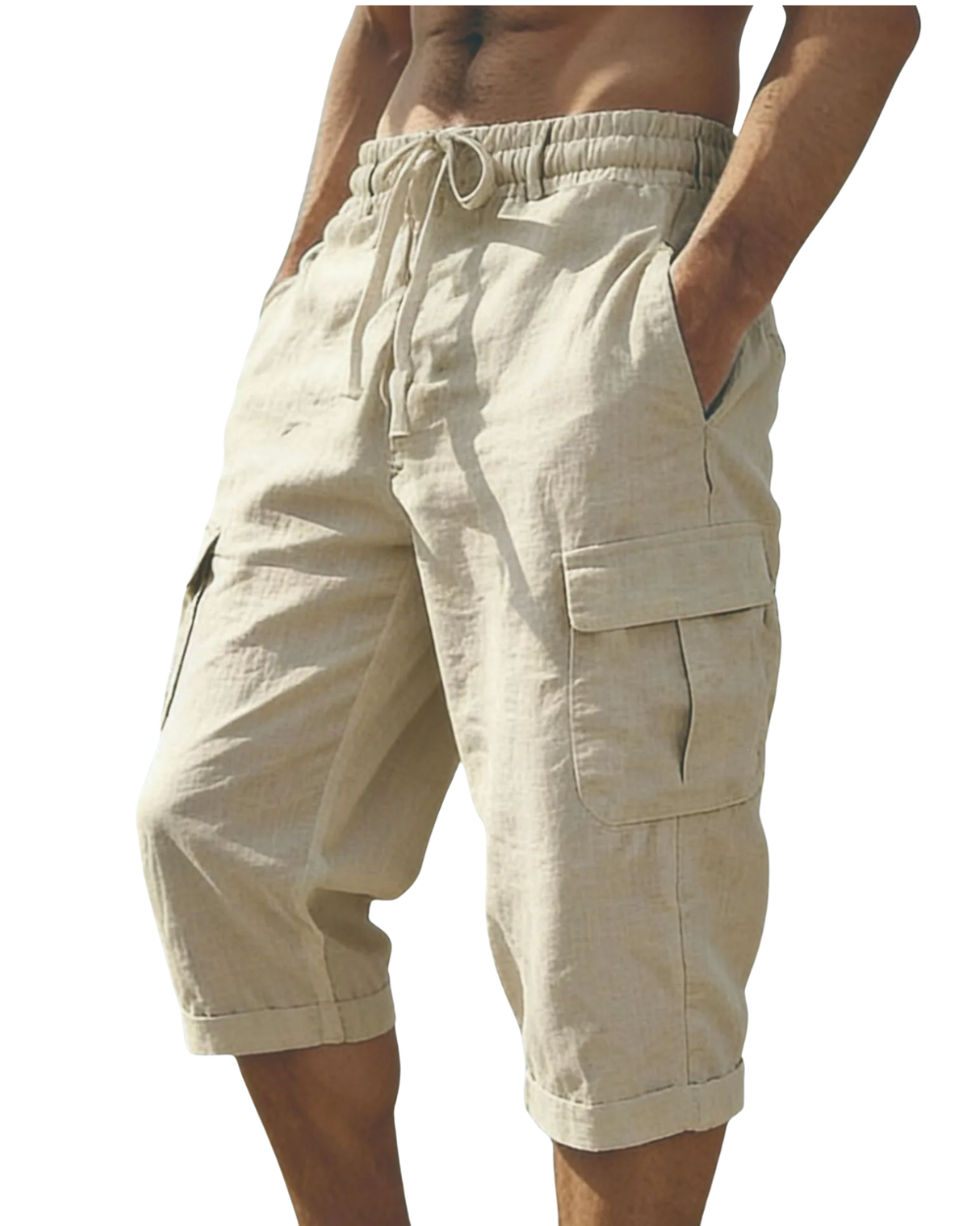 Pantalones cortos largos elegantes