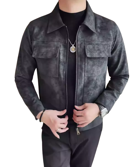 Chaqueta informal de ante