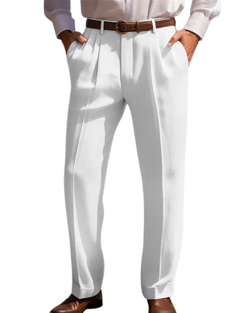 Elegantes pantalones de lino