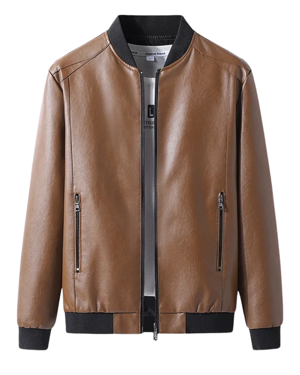 Elegante chaqueta de cuero