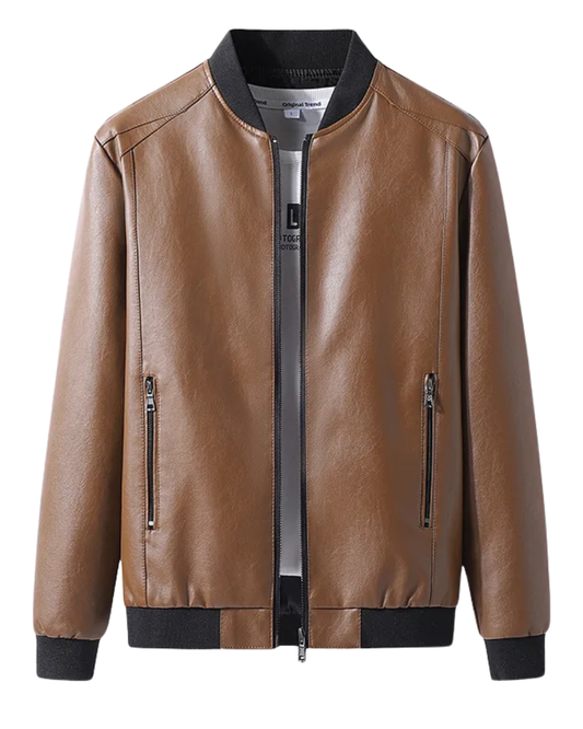 Elegante chaqueta de cuero