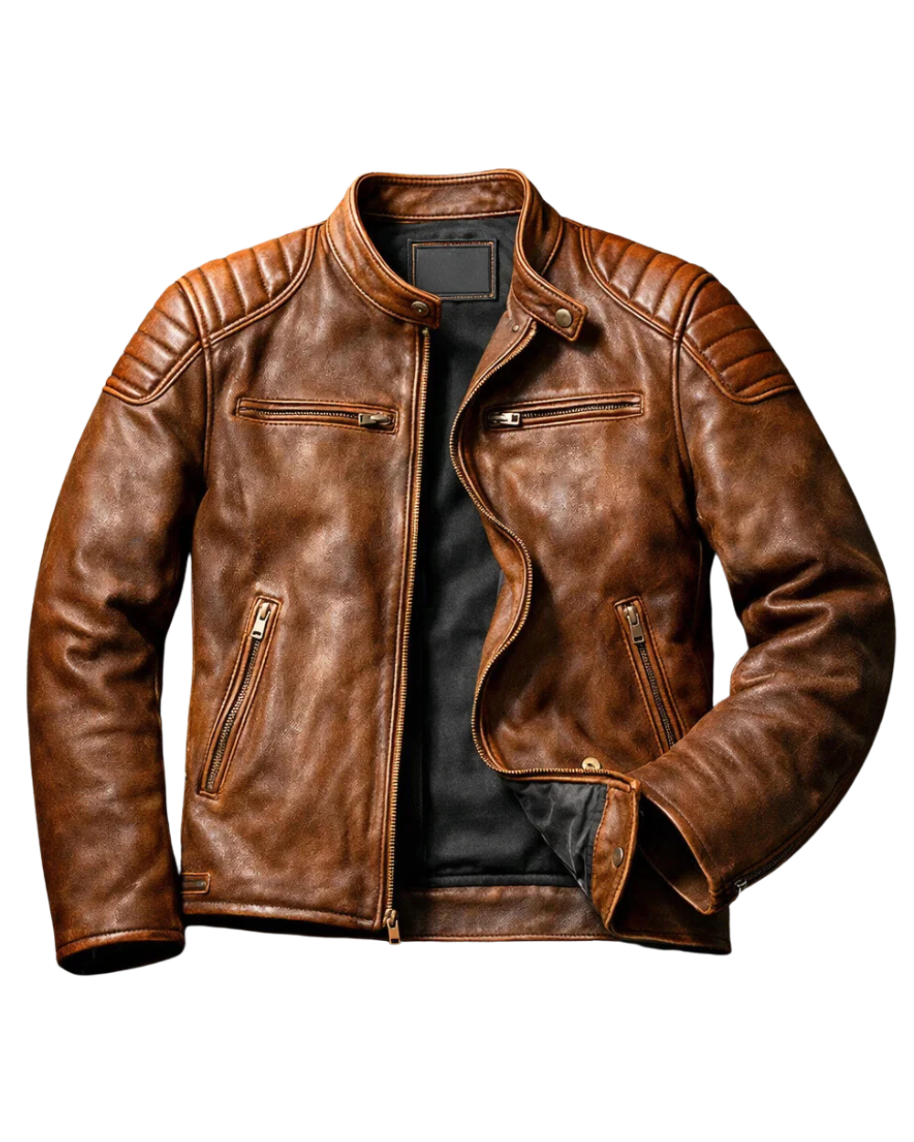 Chaqueta de cuero informal