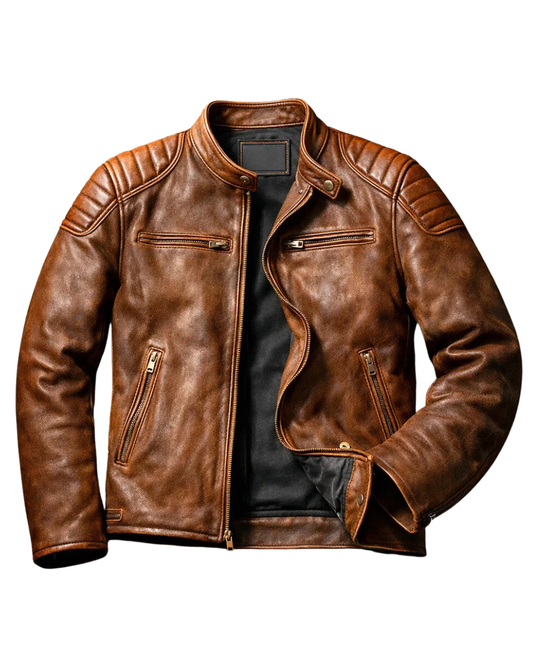 Chaqueta de cuero informal