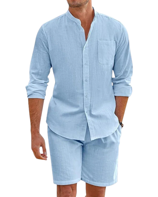 Conjunto de verano de algodón transpirable