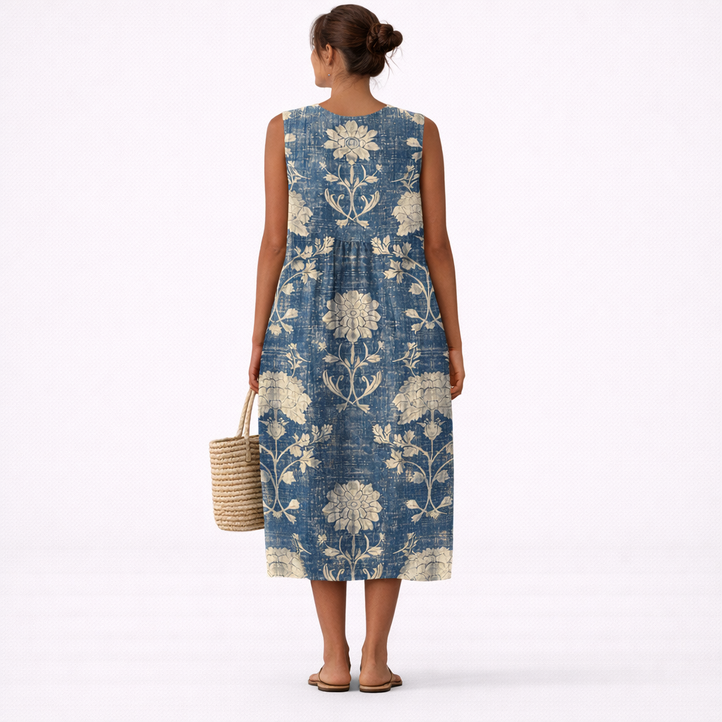 Vestido Midi Floral Clásico
