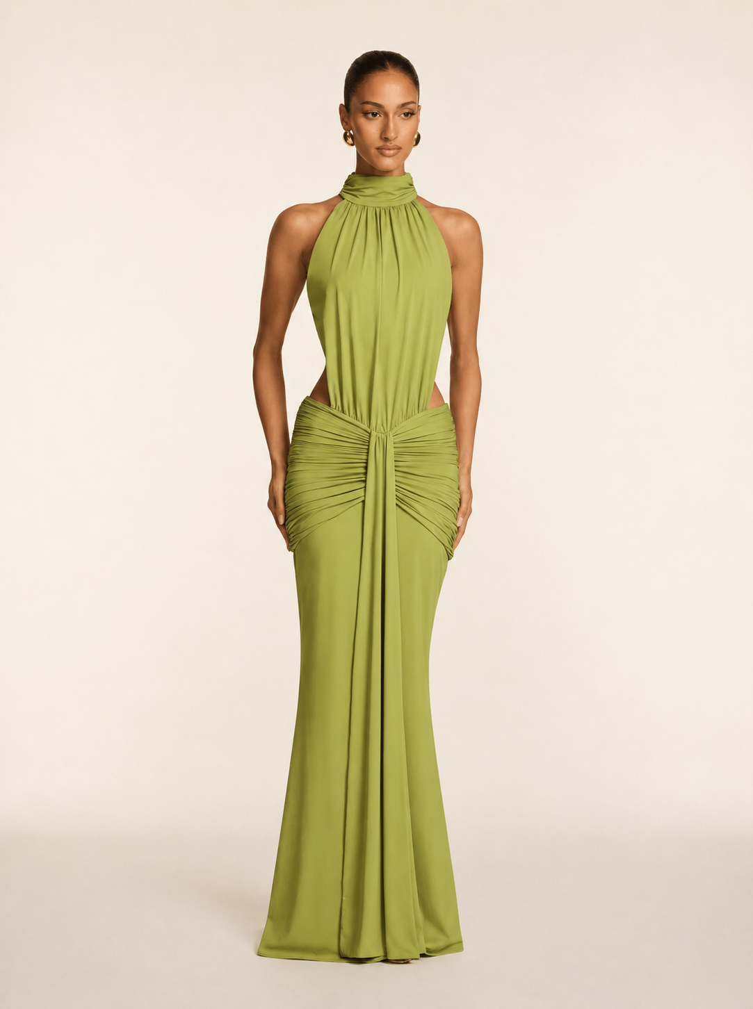Vestido Largo con Escote Halter