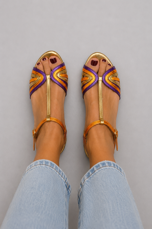 Sandalias Multicolor con Correa