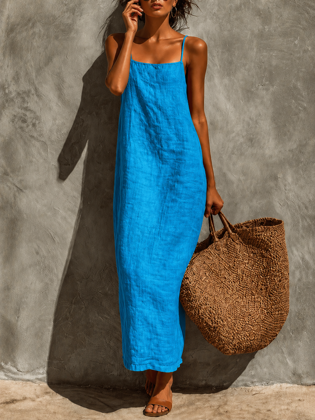 Vestido boho fluido de algodón