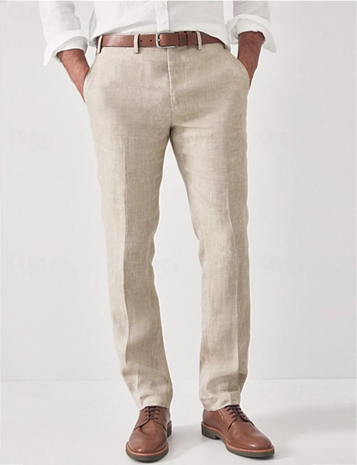 Pantalones de vestir elegantes de lino