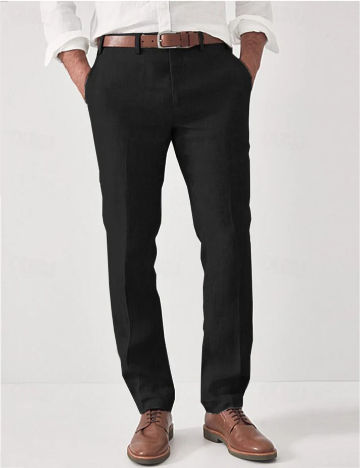 Pantalones de vestir elegantes de lino
