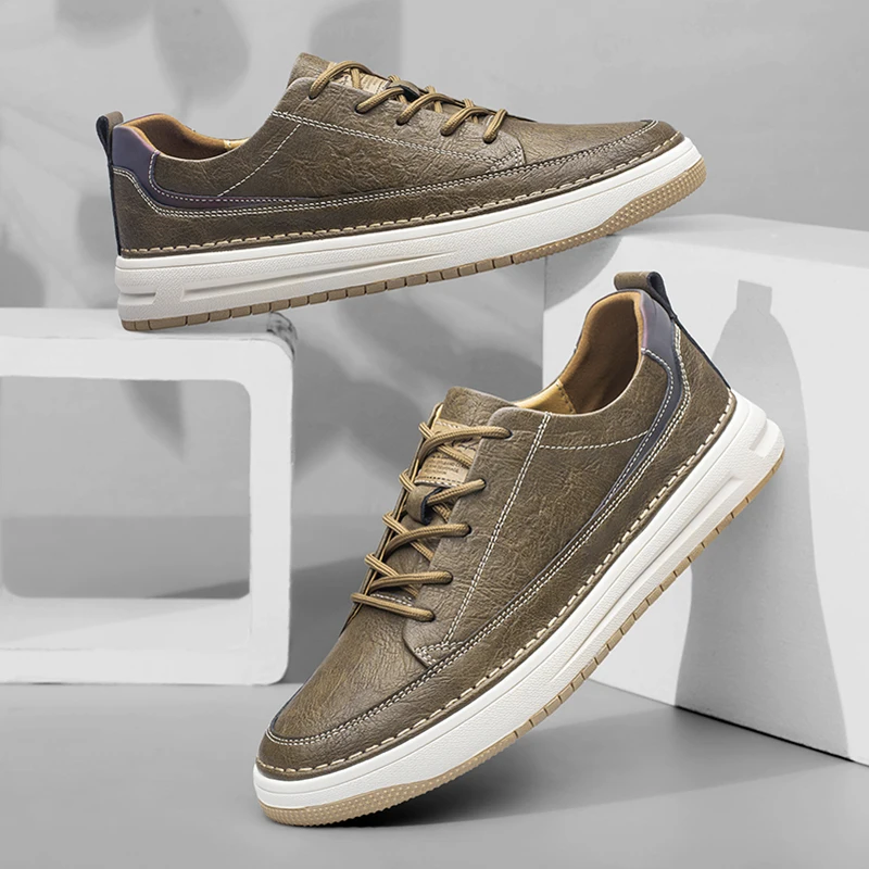 Zapatillas clásicas de piel