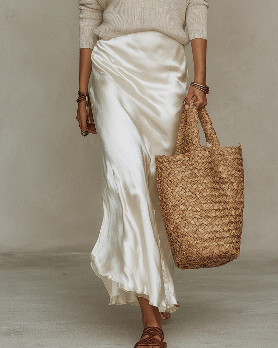 Vestido Midi Satinado