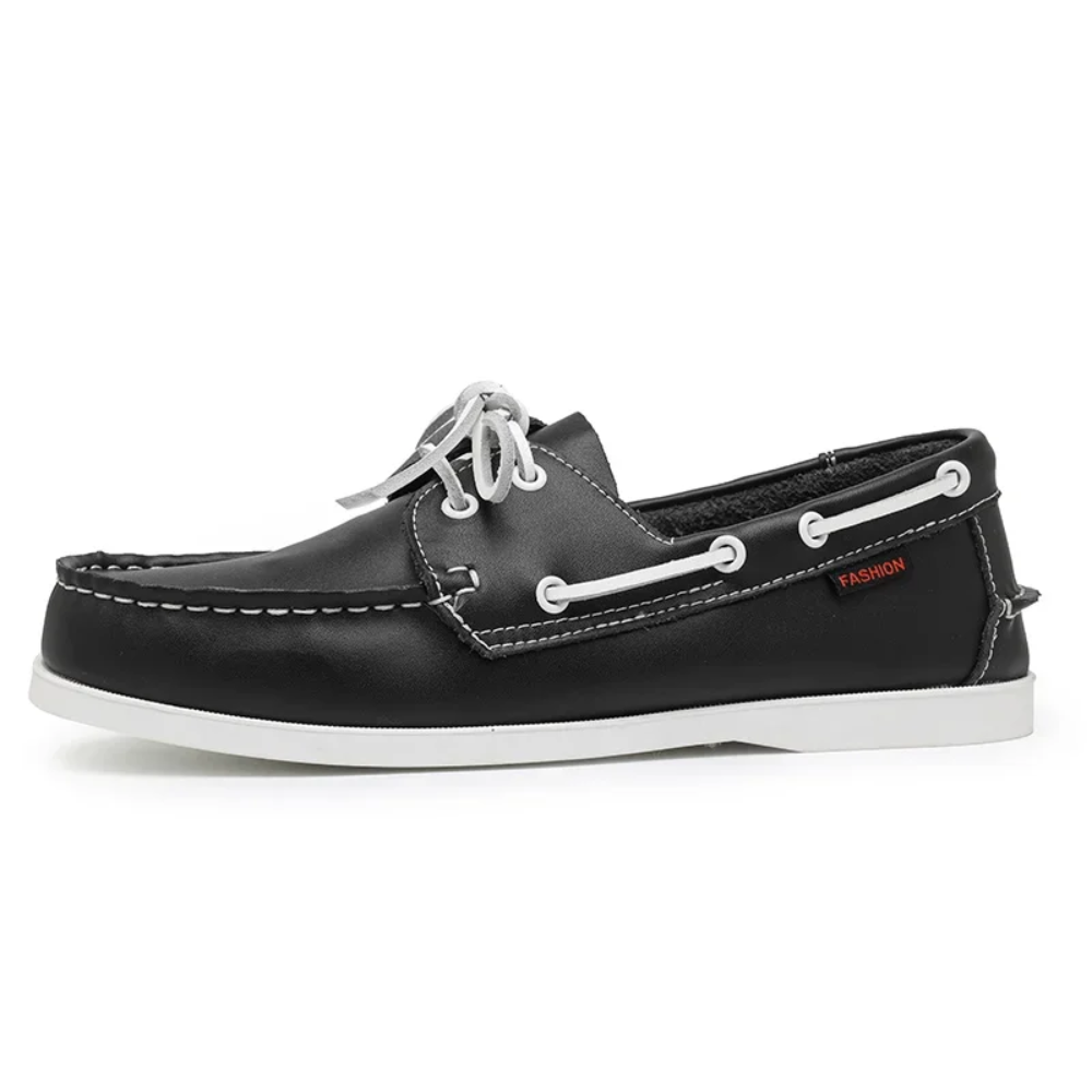 Mocasines náuticos elegantes de piel