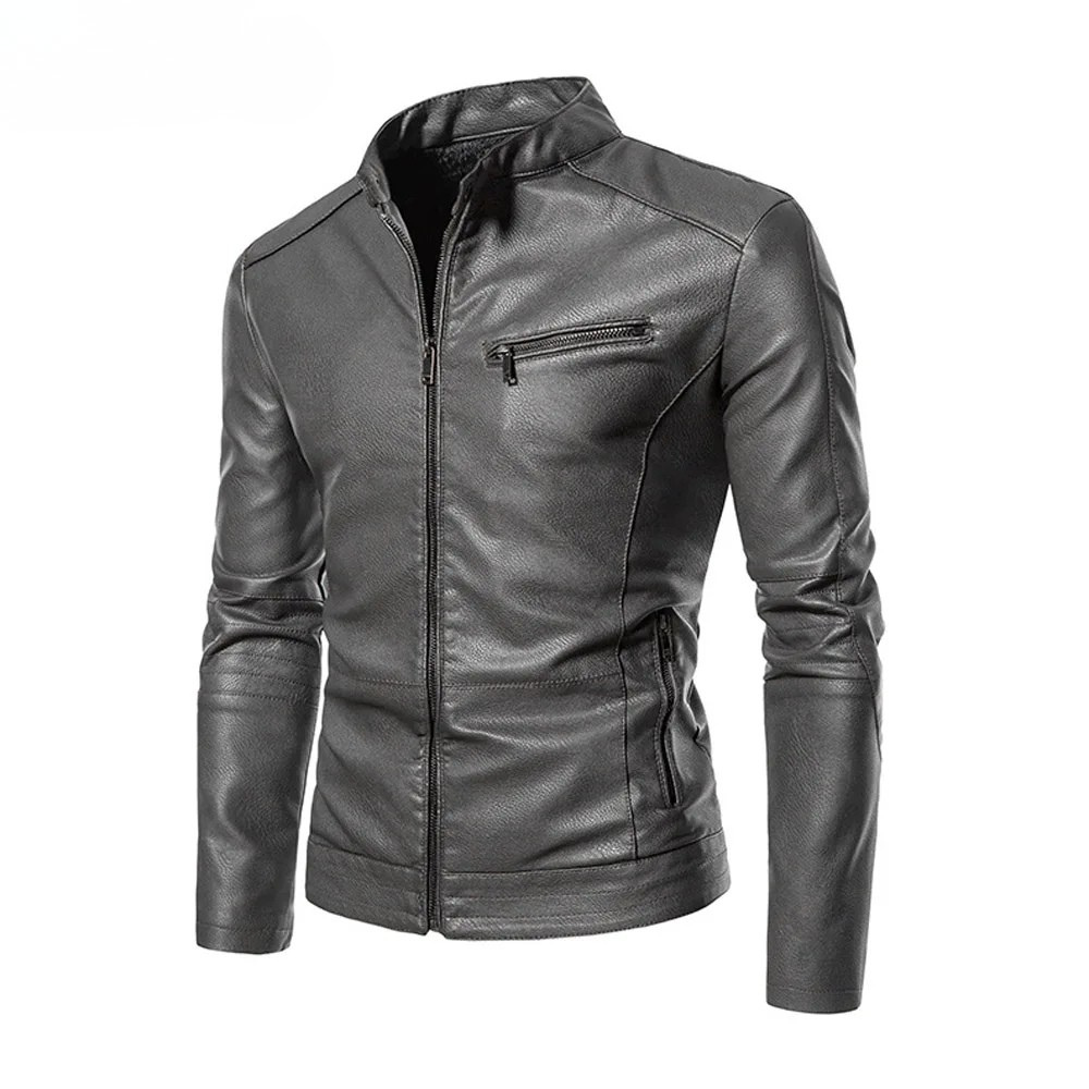 Elegante chaqueta de moto de cuero