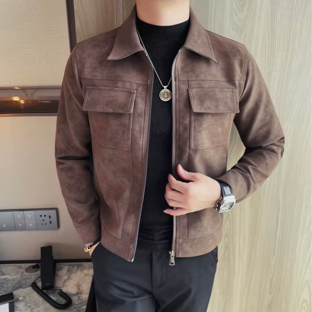 Chaqueta informal de ante