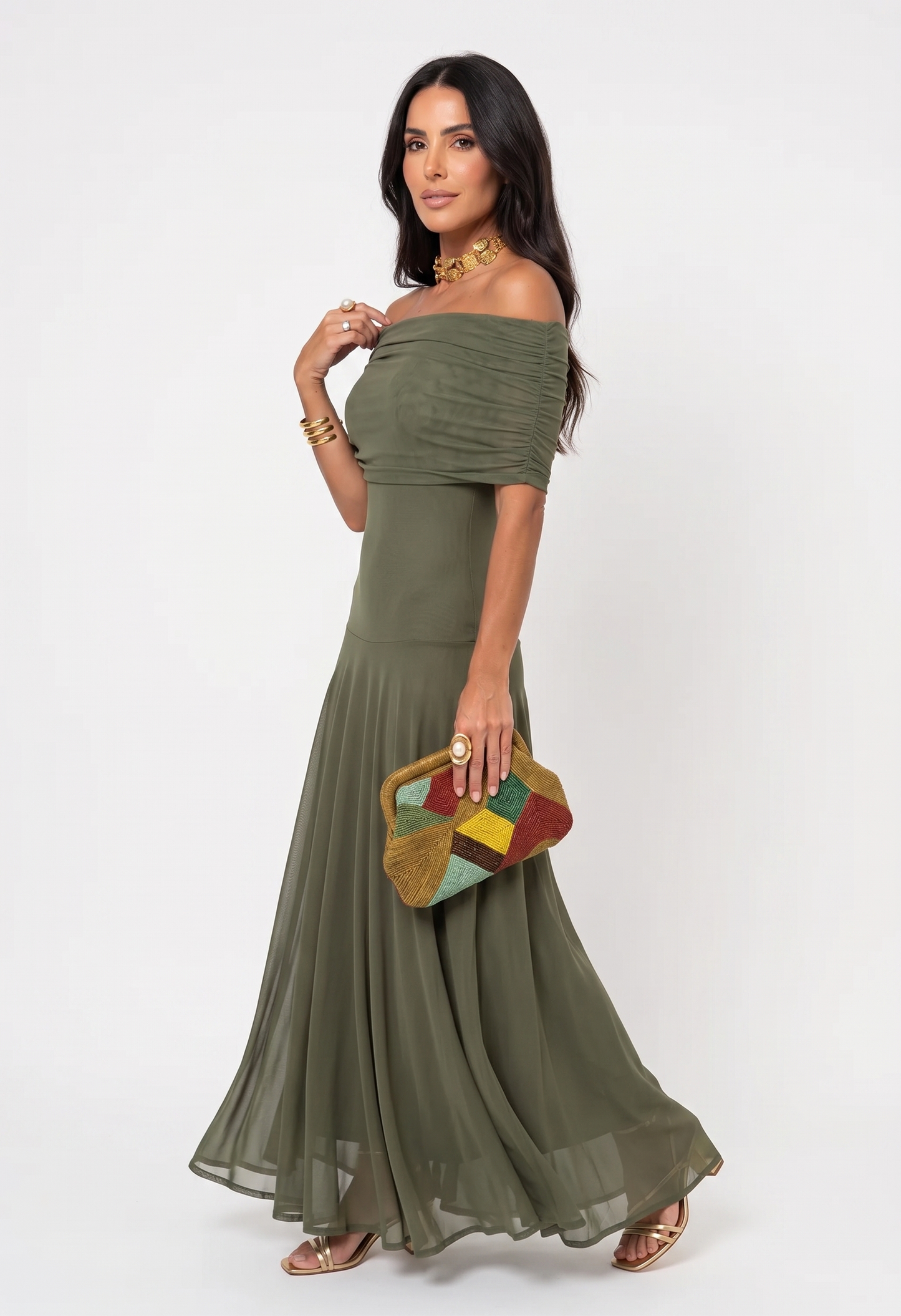 Vestido largo elegante y sencillo