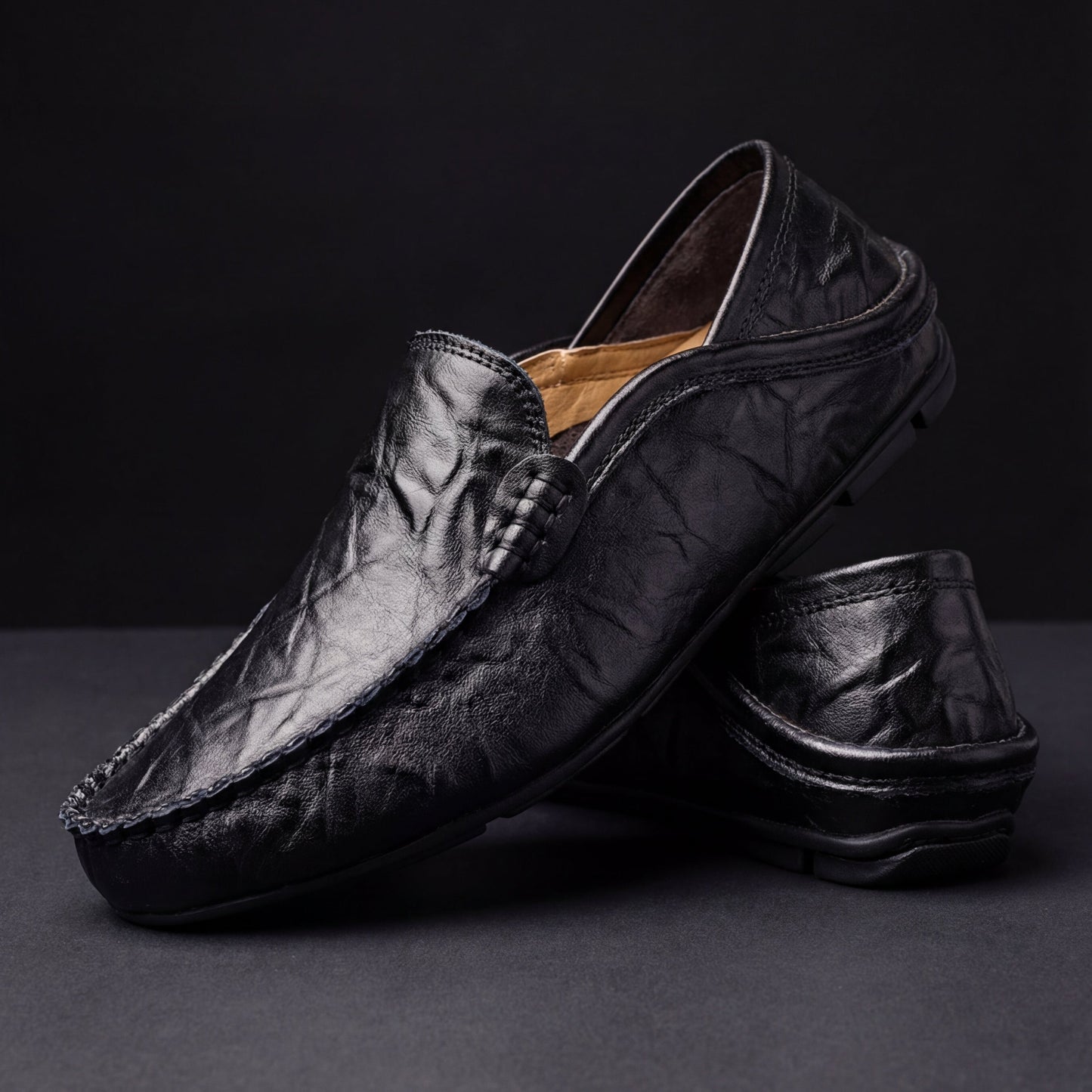 Mocasines informales de cuero