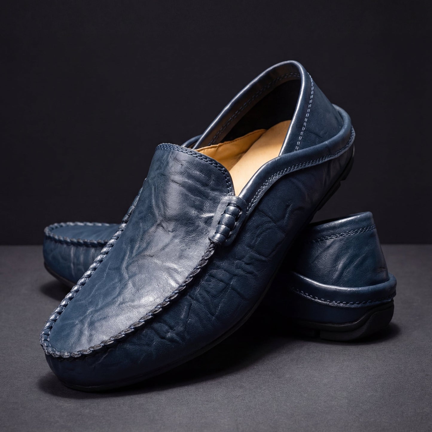 Mocasines informales de cuero