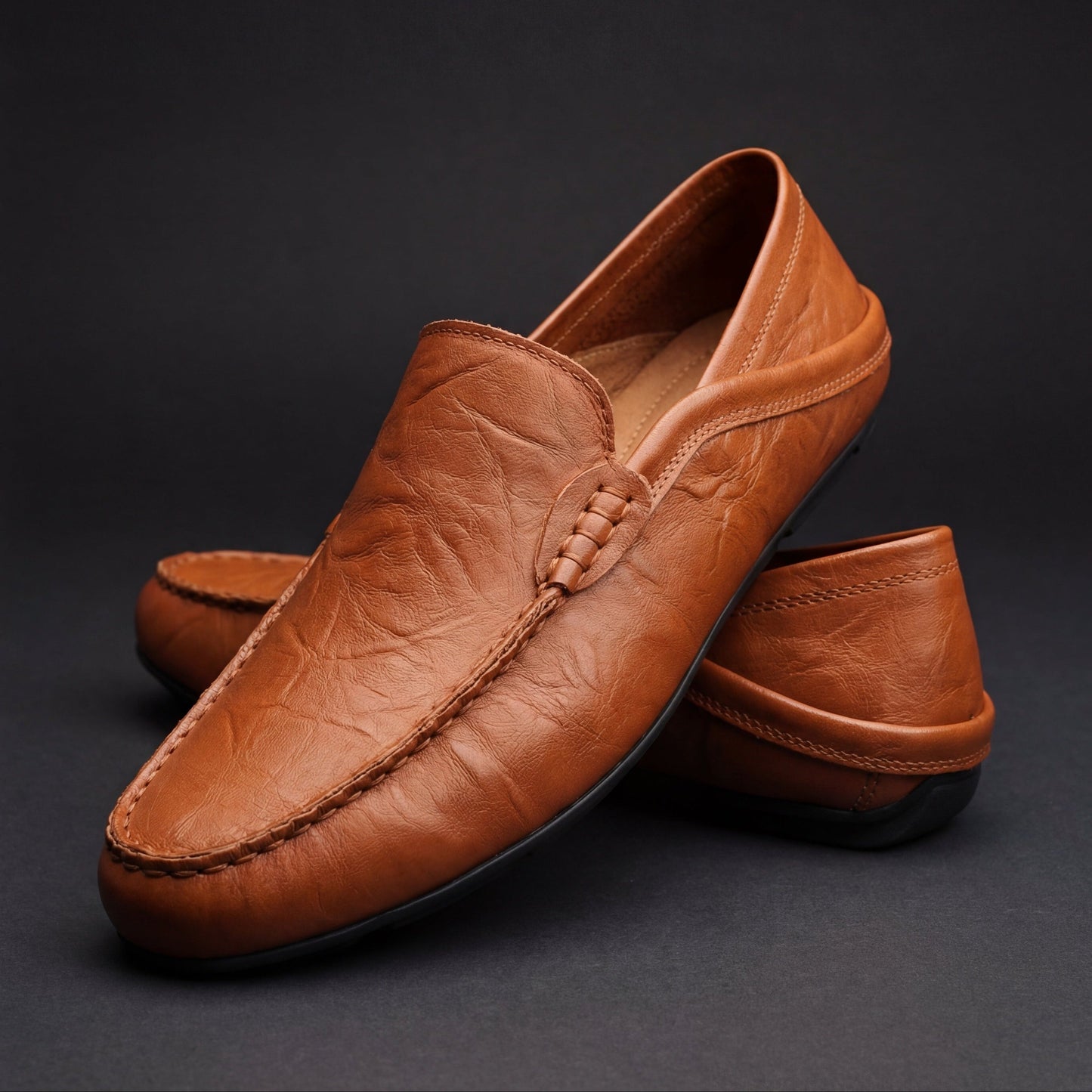 Mocasines informales de cuero