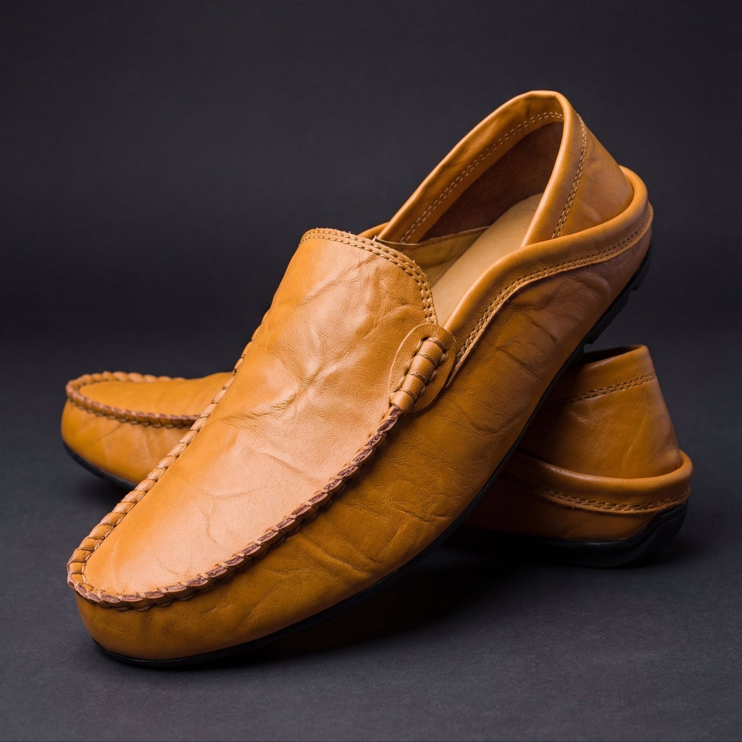 Mocasines informales de cuero