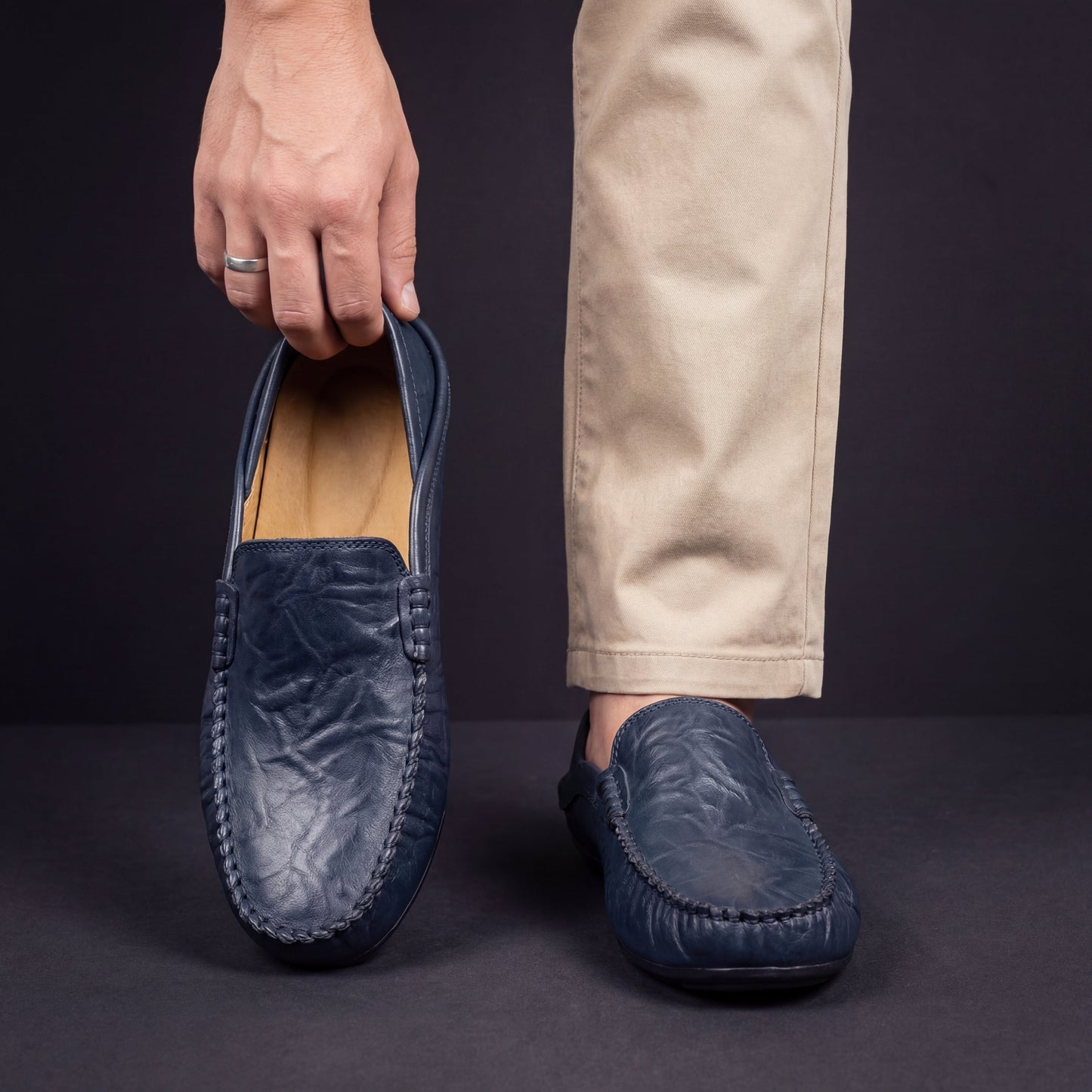 Mocasines informales de cuero