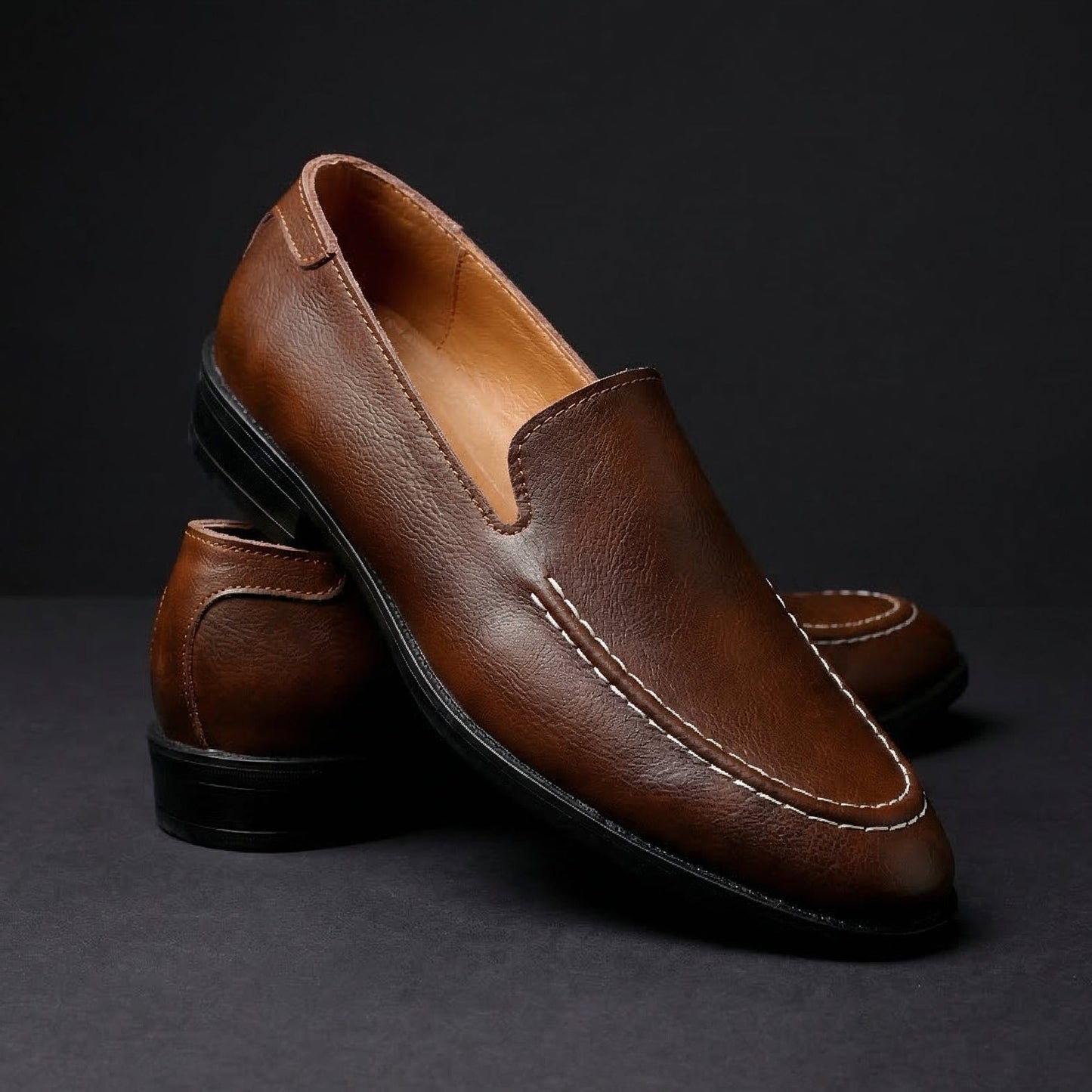 Mocasines informales de cuero