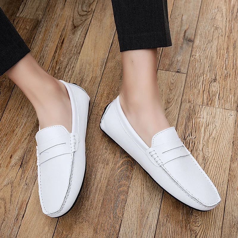 Mocasines casuales de piel para el verano
