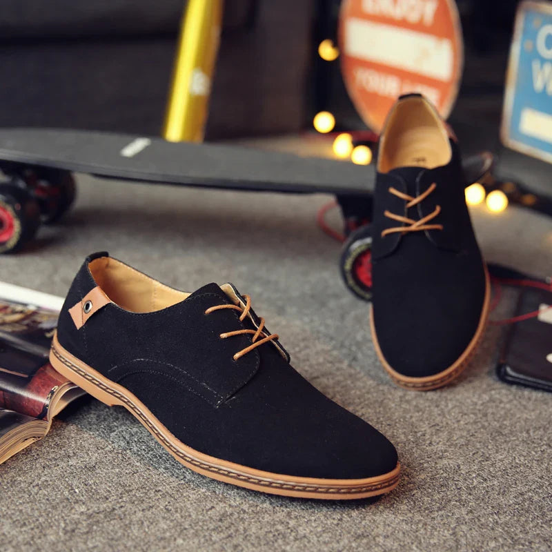 Zapatos de negocio Oxford de ante