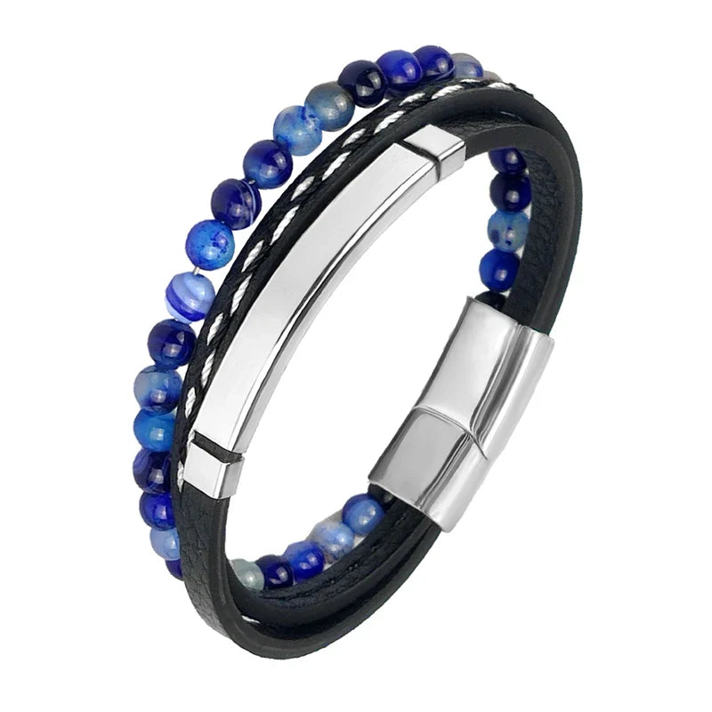 Pulsera de acero de lujo para hombre