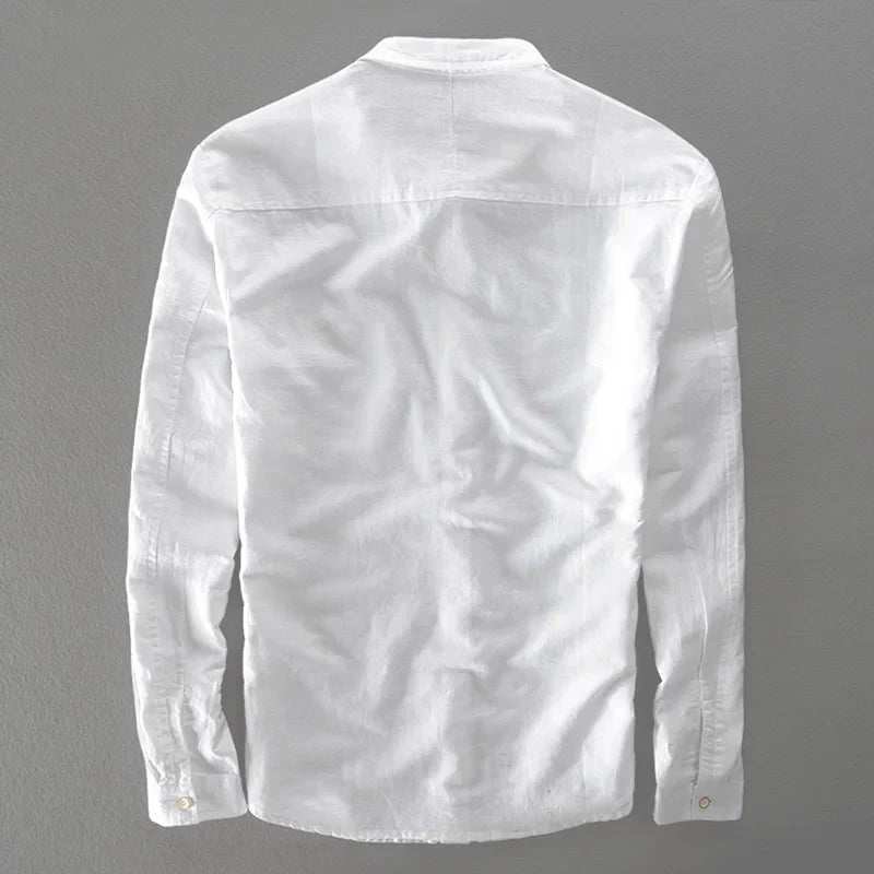 Elegante camisa de lino y algodón
