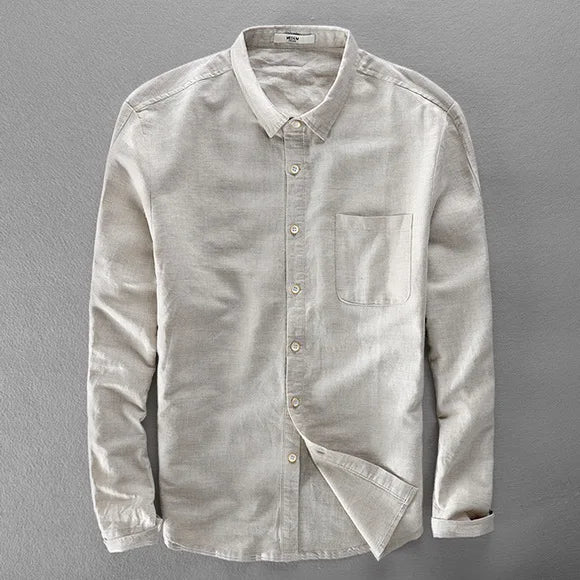 Elegante camisa de lino y algodón