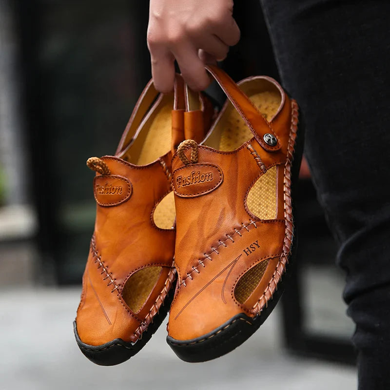 Sandalias clásicas de piel