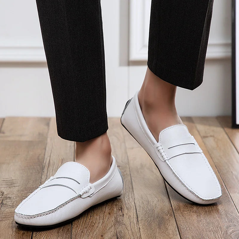 Mocasines casuales de piel para el verano
