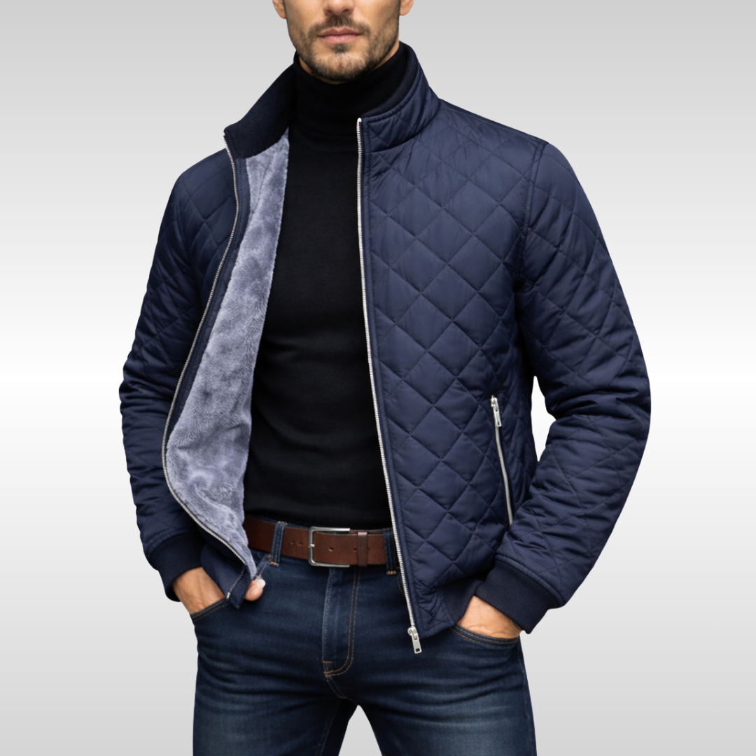 Elegante chaqueta acolchada