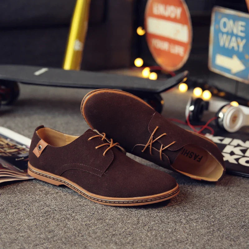 Zapatos de negocio Oxford de ante