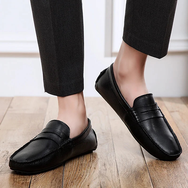 Mocasines casuales de piel para el verano