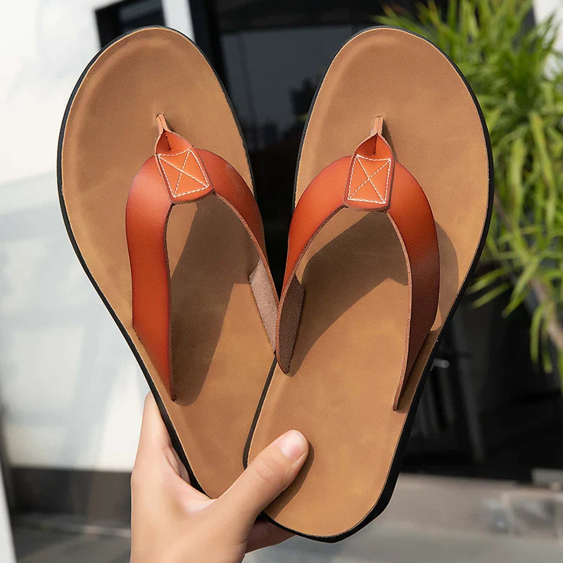 Sandalias casuales de piel